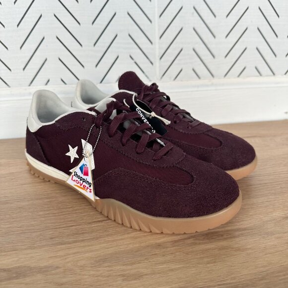 Converse Run Star Trainer Ox Men Casual Shoes 5.5 Suede Burgundy Sneaker A13360C - Picture 2 of 10